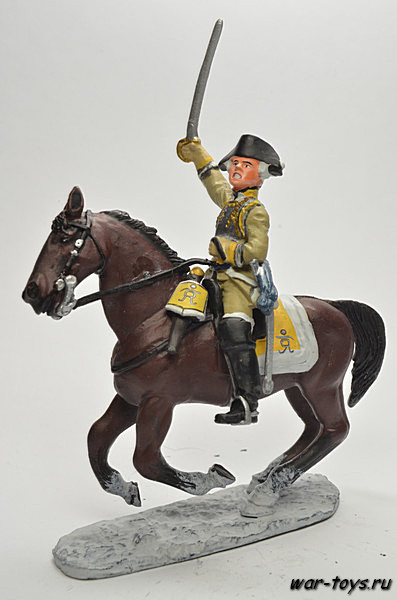 Коллекционный оловянный солдатик. Масштаб 1:32 - высота всадника 54 мм
