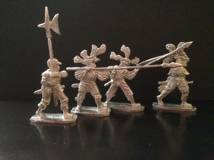 Набор солдатиков 8 шт. Полуплоская миниатюра, 40 мм, олово