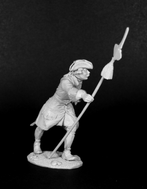 Оловянный солдатик, белый металл (набор для сборки из 7 деталей). Размер 54 мм (1:30)