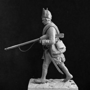 Оловянный солдатик, белый металл (набор для сборки из 17 деталей). Размер 54 мм (1:30)