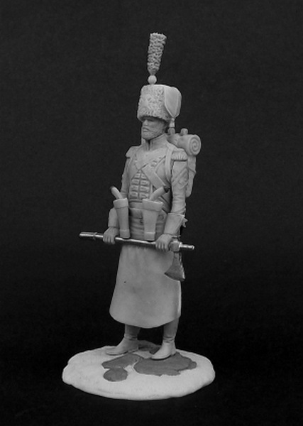 Оловянный солдатик, белый металл (набор для сборки из 13 деталей). Размер 54 мм (1:30)