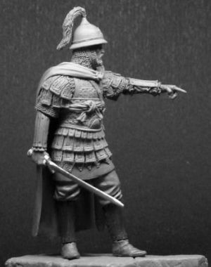 Оловянный солдатик, белый металл (набор для сборки из 9 деталей). Размер 54 мм (1:30) 