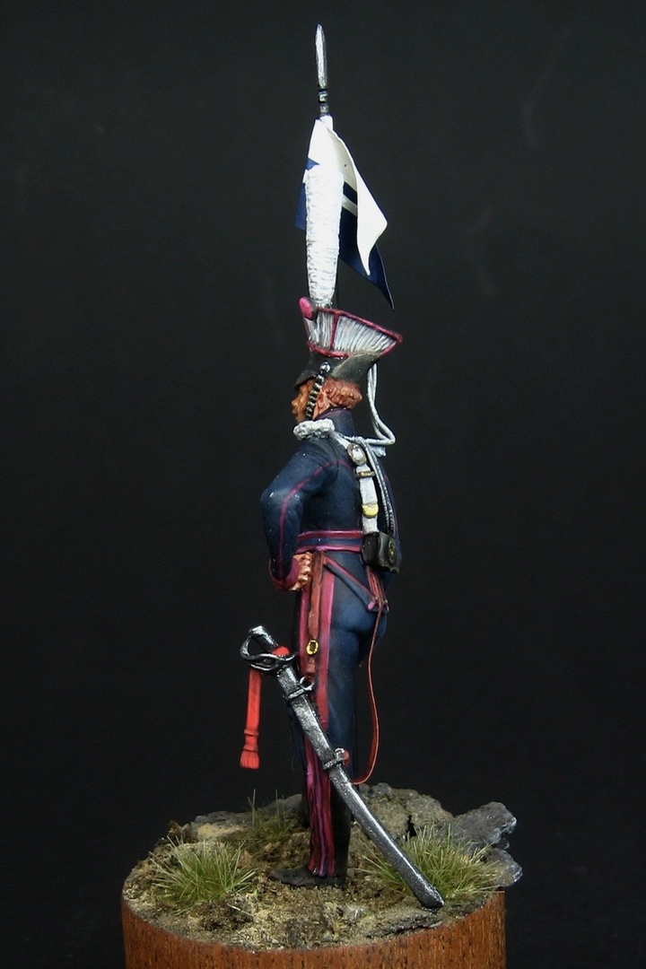 Оловянный солдатик, белый металл (набор для сборки из 8 деталей). Размер 54 мм (1:30)