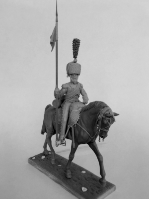 Оловянный солдатик, белый металл (набор для сборки из 20 деталей). Размер 54 мм (1:30)